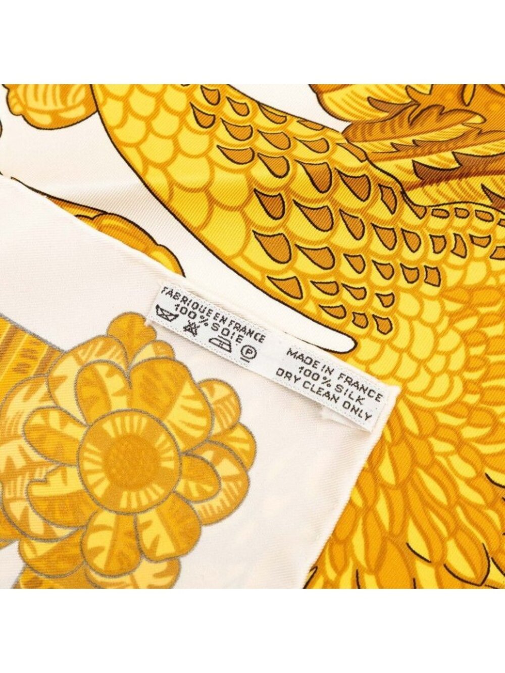 Hermes Carre 90 Armets En Panache Feathered Helmet Scarf Large Ivory Gold Silk - Picture 10 of 10